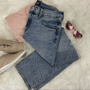 GAP Cheeky Straight Jeans distressed Stone Wash Size 29